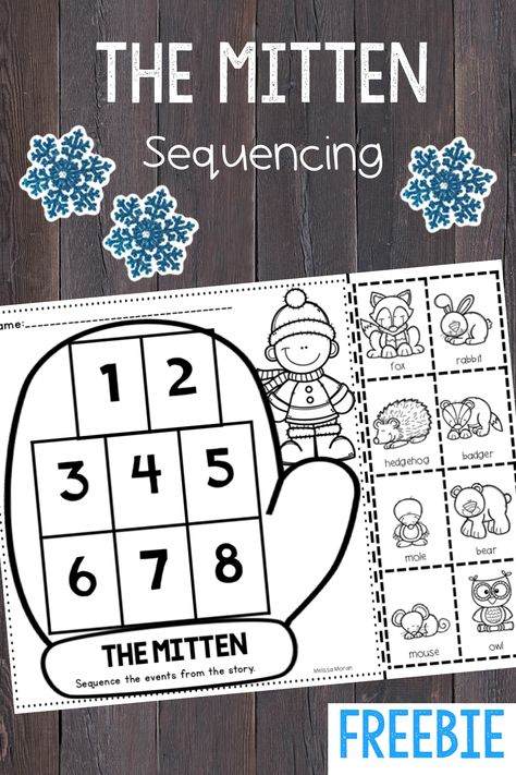 The Mitten Sequencing, The Mitten Book Activities, The Mitten Activities, Winter Theme Kindergarten, January Kindergarten, Winter Classroom Activities, January Activities, Winter Activities Preschool, Winter Classroom