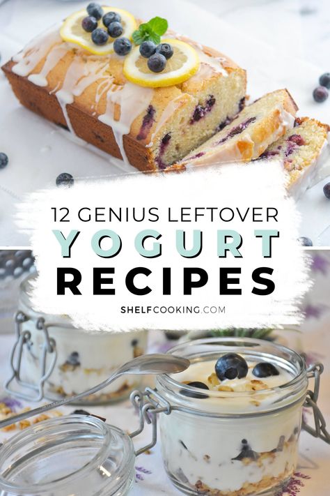 If you've got more yogurt than you know what to do with, we've got your back. Today we're dishing out a dozen delicious recipes using yogurt, plus some genius storage hacks that will help you cut the waste! Fat Free Yogurt Recipes, Recipes Using Yogurt, Recipe Using Plain Yogurt, Greek Yoghurt Recipes, Plain Yogurt Recipes, Yogurt Recipes Breakfast, Greek Yogurt Recipes Healthy, Vanilla Yogurt Recipes, Baking With Yogurt