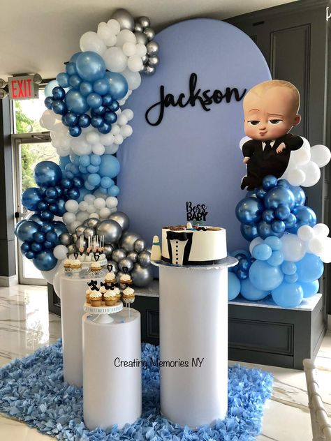 Boss Baby First Birthday Boy, 23 Birthday Party, Boss Baby Birthday Party Boy, Baby Birthday Party Ideas, Boss Baby Birthday Party, Baby Birthday Balloon, 1st Birthday Decorations Boy, First Birthday Decorations Boy