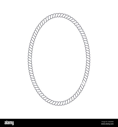 Oval Tattoo Frame, Traditional Tattoo Frame Design, Oval Tattoo, Rope Tattoo, Framed Tattoo, Rope Border, Rope Frame, Tattoo Reference, Oval Picture Frames