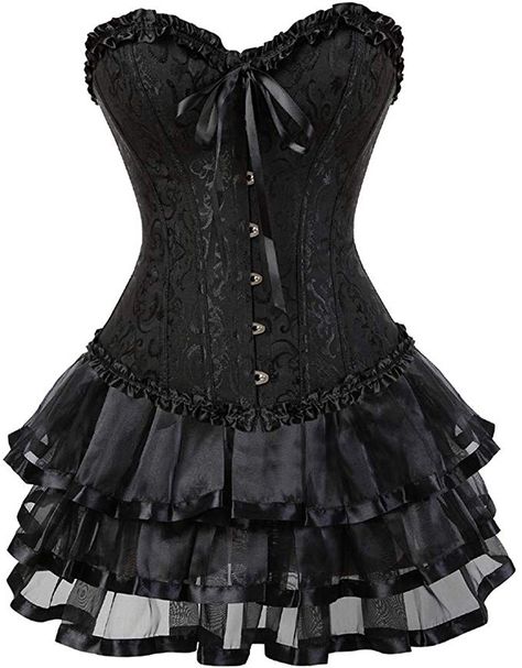 Victorian Corset Dress, Gothic Corset Dresses, Lace Corset Dress, Corset Outfits, Burlesque Corset, Corset And Skirt, Mode Steampunk, Bustier Lingerie, Plus Size Costume