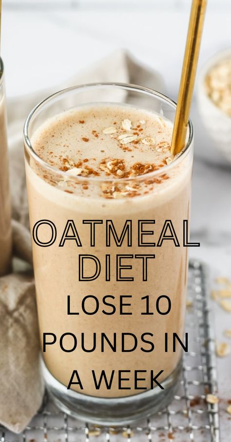 Nourish your body and fast-track your weight loss! Dive into the 7-Day Oatmeal Diet Plan and experience a potential 10-pound transformation Essen, Oatmeal Diet Plan, Banana Diet, Slim Down Fast, Oatmeal Diet, Fruit Lunch, Fruit Smoothie Recipes Healthy, Meals Of The Day, Sugar Free Jello