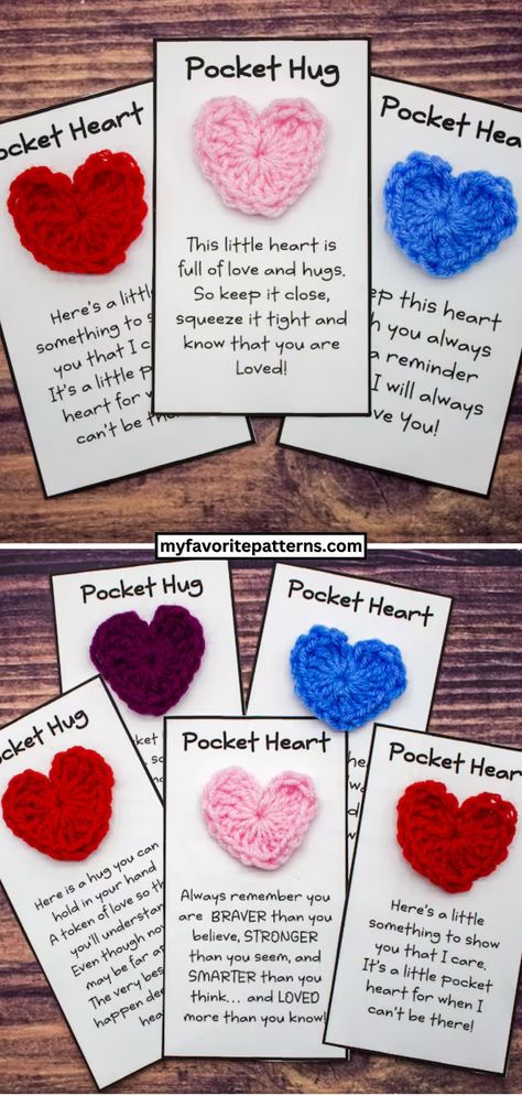 Free Crochet Pocket Hug Pattern Pattern Pocket Hug Printable Free, Pocket Hug Crochet Pattern, Crochet Pocket Hug Free Pattern, Pocket Hug Poem Printable Free, Pocket Hug Ideas, Crochet Pocket Hug, Crochet Hugs, Valentine's Crochet, Valentines Costume