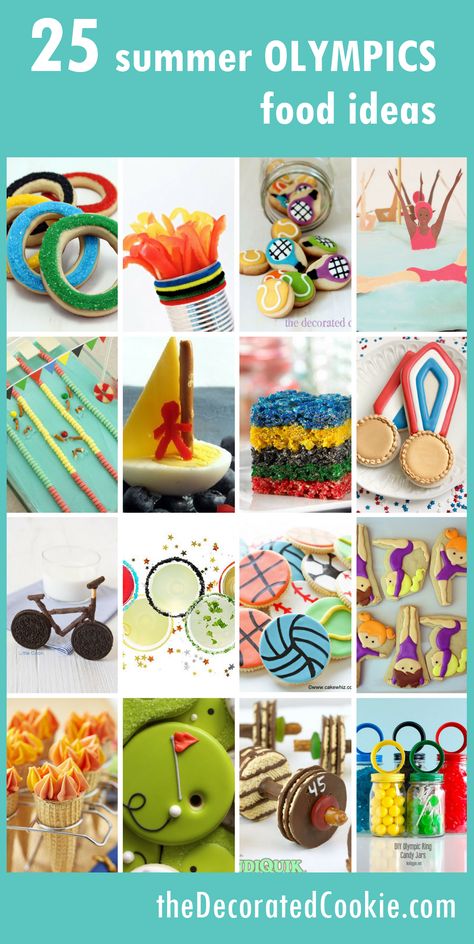 25 Summer Olympics food ideas roundup Pie, Olympic Inspired Food, Olympics Food, Olympic Desserts, Olympic Party Food, Olympic Snacks, Summer Olympics Crafts, Summer Olympics Activities, Summer Olympics Party