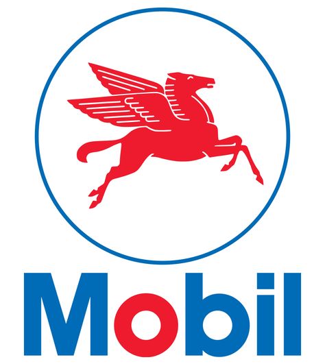 Color of the Mobil Logo Chermayeff & Geismar, Vintage Adds, Mobil Oil, Pegasus Logo, Milton Glaser, Old Gas Stations, Famous Logos, Horse Logo, Garage Art