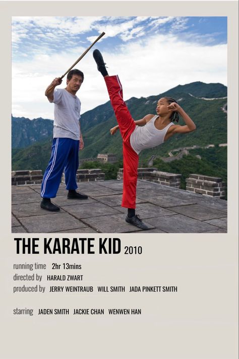 minimal polaroid movie poster for the karate kid Karate Kid Aesthetic, Karate Kid Movie Poster, Karate Kid Poster, The Karate Kid 2010, Karate Movies, Karate Kid 2010, Kids Movie Poster, Polaroid Movie Poster, Karate Kid Movie