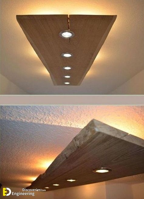 How To Install Elegant LED Cove Lighting | Engineering Discoveries Blitz Design, Kitchen Lighting Fixtures Ceiling, Diy Kitchen Lighting, Ceiling Lights Diy, Best Kitchen Lighting, Led Lighting Diy, Lampe Diy, Diy Lampe, Hout Diy