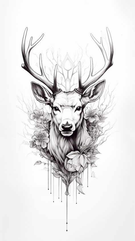 Discover the beauty of minimalism with our deer antler tattoo inspiration! Dive into the refined elegance of nature on our Telegram channel. Subscribe to explore the subtle artistry that captures the essence of deer in minimalist design. #AntlerElegance #MinimalistDeer #Tattoo #TatooIdeas #TattooArt #BodyArt #FreeInk #FreeInkArt Deer Head Skull Tattoo, Deer Spine Tattoo, Feminine Elk Tattoo, Deer And Hummingbird Tattoo, Realistic Western Tattoo, Deer In Woods Tattoo, Feminine Stag Tattoo, Male Deer Tattoo, Hunting Theme Tattoo