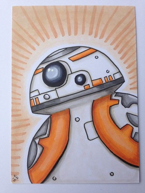 Star Wars Zeichnungen, Star Wars Colors, Star Wars Painting, Leia Star Wars, Star Wars Bb8, Cuadros Star Wars, Star Wars Drawings, Star Wars The Force Awakens, Bb 8