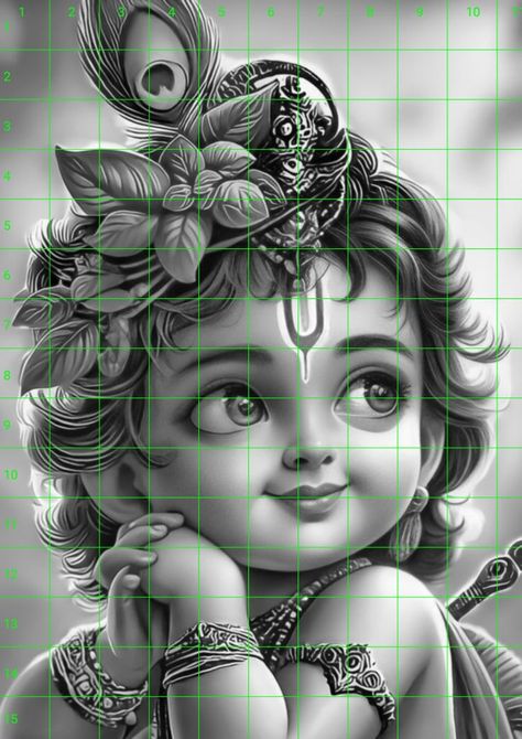 Krishna Images Black And White, Ram Sita Pencil Sketch, Krishna Portrait Sketch, Indian God Drawing, Krishna Images Drawing, Krishna Sketching, Bhagwan Painting, Little Krishna Sketch, Bal Krishna Drawing