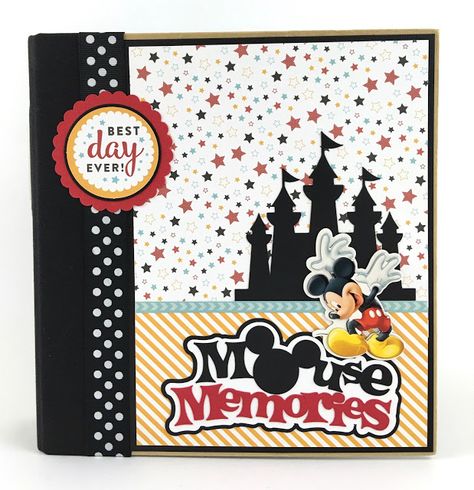 Artsy Albums Scrapbook Album and Page Layout Kits by Traci Penrod: Mouse Memories, Disney Themed Scrapbook Album Kit Disney Mini Album, Mini Albümler, Photobook Ideas, Mini Albums Scrapbook, Diy Scrapbook Album, Scrapbook Disney, Disney Scrapbooking Layouts, Disney Scrapbook Pages, Disney Memories