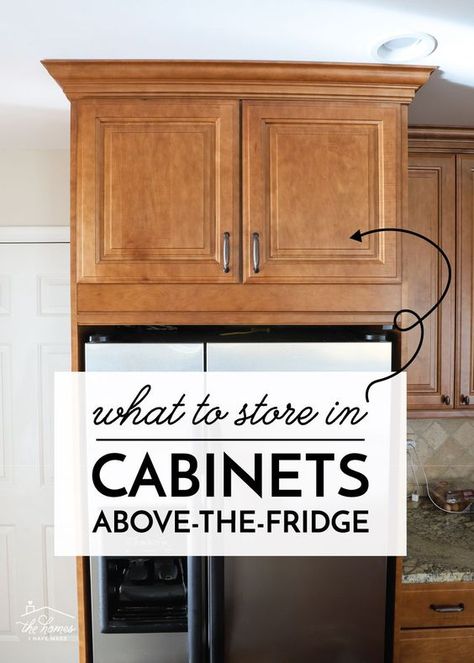 What To Store In Cabinet Above Refrigerator, Best Kitchen Organizing Ideas, No Cabinet Space In Kitchen, Upper Cabinet Organizer, Kitchen Organization Top Cabinet, Cabinets Organization Kitchen, Above Kitchen Cabinet Organization, Space Saving Ideas For Kitchen Cabinets, Organisation