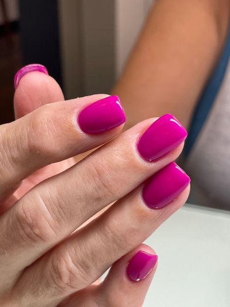 Flashbulb Fuchsia Opi, Square Magenta Nails, Nails For Fuschia Dress, Fuchsia Nail Color, Magenta Dip Nails, Violet Pink Nails, Plum Pink Nails, Purple Pink Nail Color, Purple Fushia Nails