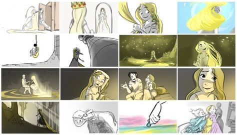 Tangled Storyboard clips Tangled Characters, Disney Storyboard, Tangled Concept Art, Story Boarding, Storyboard Examples, Storyboard Ideas, Comic Book Layout, Animation Storyboard, Story Boards