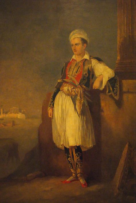 7 Strange Facts About Lord Byron 19th Century Portraits, Greek Costume, Strange Facts, Lord Byron, Royal Guard, Weird Facts, Facts About, Portrait Painting, Style Icons