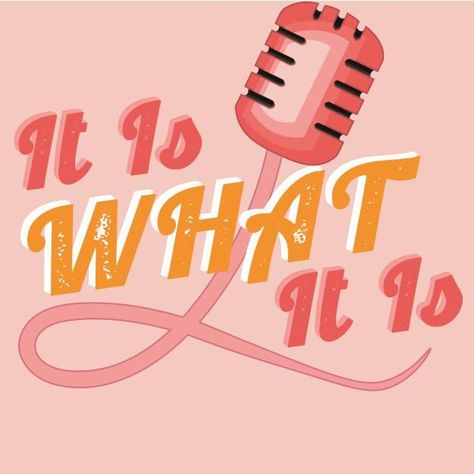 Podcast Logo for It Is What It Is Retro Style Logos, Podcasts Logo Aesthetic, Aesthetic Podcast Cover, Podcast Logo Ideas Aesthetic, Podcast Logo Design Graphics, Podcast Design Graphics, Podcast Cover Art Ideas, Podcast Logo Aesthetic, Podcast Aesthetic Logo