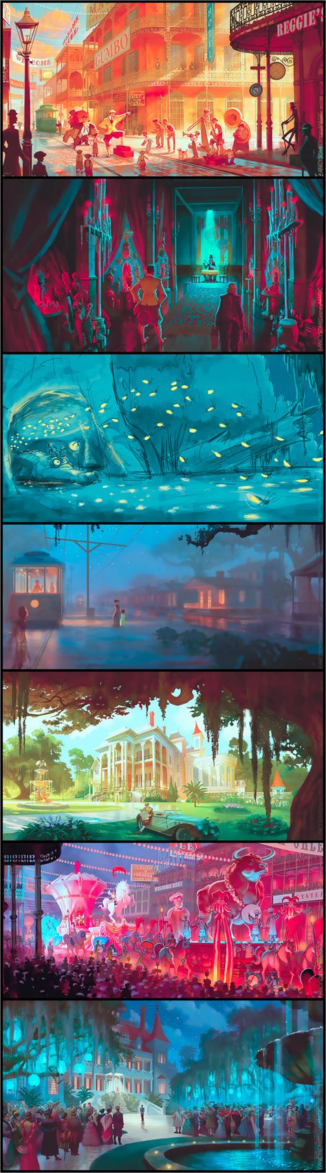 The Princess and the Frog- Concept Art Disney Concept Art, Giant Toad, Frog Artwork, Search Pins, Bg Design, Color Script, Princess And The Frog, The Princess And The Frog, Arte Sketchbook