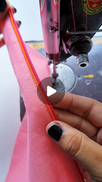 Jass Designer on Instagram: "✨Sewing Tips And Tricks✨ Double Piping . #sewing #stitching #trending #reel #jassdesigner #costura #sewinglove #sewingfun #sewingpattren #sewingmachine #coser" Sewing Piping Tutorial, Piping Techniques Sewing Neckline, How To Do Piping Sewing, Piping Sewing Techniques, Whip Stitch Sewing, Stitching Tips Sewing Hacks, Piping Techniques Sewing, Piping Stitching, Button Bush