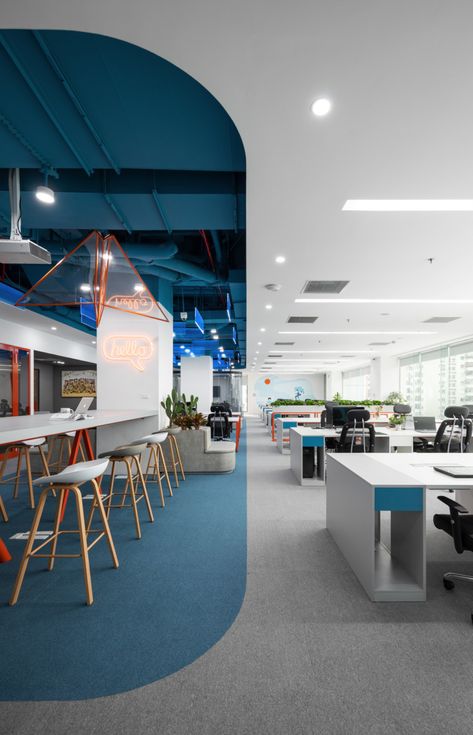 Open Office Design, Modern Office Space, Office Interior Design Modern, Modern Office Interiors, Corporate Office Design, Office Space Design, Modern Office Design, Corporate Interiors, Open Office