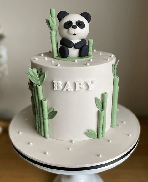 Panda Cake Design, Father's Day Cake Ideas, Themed Cake Ideas, Panda Birthday Cake, Bolo Panda, Father's Day Cake, Cake Designs For Boy, Panda Baby Showers, Panda Cake