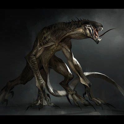 Aliens - Imgur Lizard Monster, Big Monster, Arte Alien, Beast Creature, Fantasy Beasts, Alien Concept Art, Alien Creatures, Monster Concept Art, Fantasy Monster