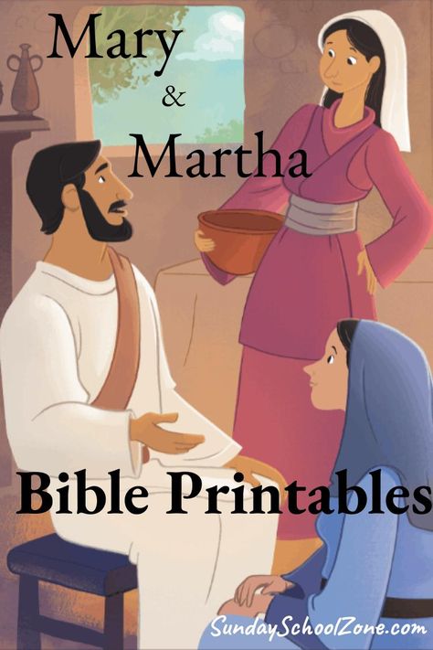 Mary And Martha Bible, Bible Lesson Activities, Sunday School Activities For Kids, School Activities For Kids, Childrens Bible Activities, Kids Sunday School Lessons, Lesson Activities, Childrens Church Lessons, Mary And Martha