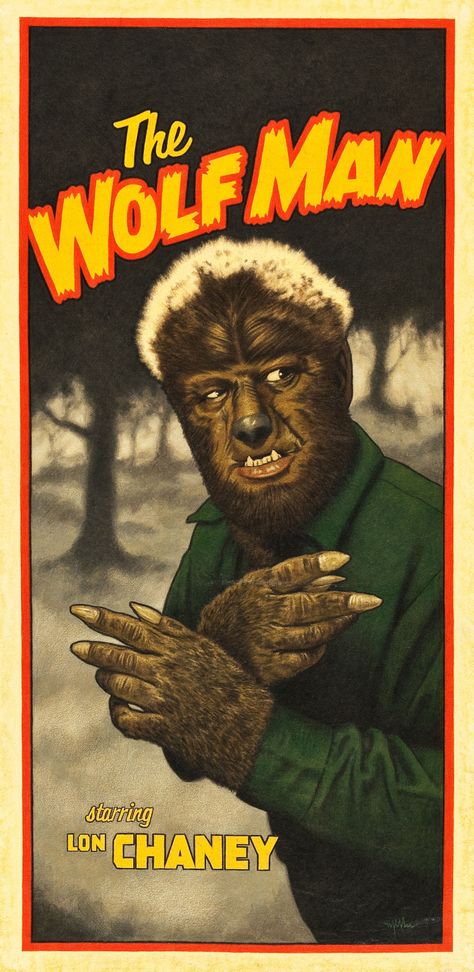 The Wolf Man, Classic Horror Movies Posters, Classic Monster Movies, Wolf Man, Hollywood Vintage, Lon Chaney, The Rocky Horror Picture Show, Horror Monsters, Famous Monsters