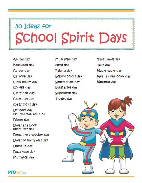 Fun and simple ideas for celebrating #school #spirit days! Spirit Week Ideas, Spirit Week Themes, Spirit Day Ideas, Dress Up Days, Catholic Schools Week, School Spirit Week, Spirit Days, School Spirit Days, Spirit Day