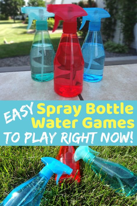 Grab the squirt bottles! It is time to play some easy squirt bottle games. The kids will be laughing and enjoying themselves in no time. (Part of more than 20 water games!) Water Day At School For Kids, Water Carnival Games For Kids, Easy Games For Kindergarteners, Water Squirter Games, Water Games For Kindergarten, Kids Water Games Outside, Water Day At School, Vbs Water Games, Water Olympics Games For Kids