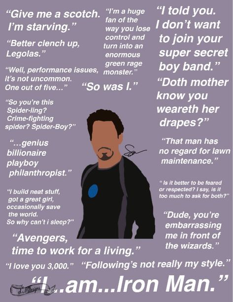 Tony Stark Funny Quotes, Iron Man Quotes Funny, Marvel Quote Wallpapers, Tony Stark Quotes Funny, Famous Marvel Quotes, Avengers Sayings, Nick Fury Quotes, Marvel Graduation Quotes, Tony Stark Tattoo Ideas