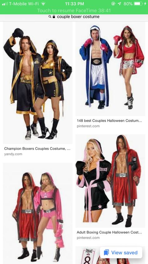 Boxers Couples Costume, Boxer Costume Women, Boxer Halloween, Boxer Costume, Girl Boxers, Boxer Costumes, Costumes College, Box Costumes, Duo Halloween Costumes