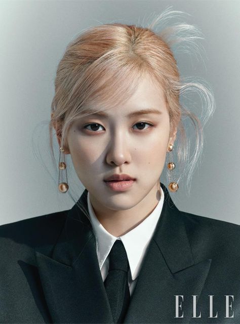 Rosé Blackpink Face, Rosé Elle Korea, Rosé Portrait, Rosé Elle, Rosé Photoshoot, الفن الرقمي, Rosé Face, Elle Korea, Rosé Bp