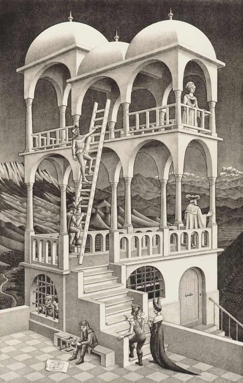 Escher Stairs, Mc Escher Art, Escher Drawings, Escher Art, The Saturdays, M C Escher, Mc Escher, Van Gogh Museum, Printmaking Art