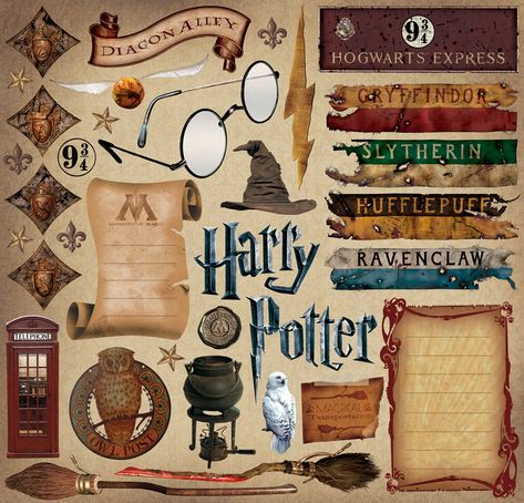 Harry Potter Planner, Harry Potter Scrapbook, Harry Potter Journal, Harry Potter Font, Imprimibles Harry Potter, Harry Potter School, Vintage Paper Printable, Harry Potter Studio Tour, Harry Potter Stickers