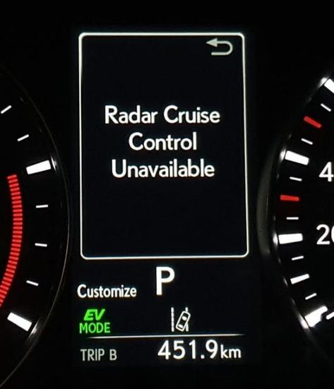 Long trip ahead and want to turn on cruise control? Have you noticed that a message populated on your screen that states “radar cruise control unavailable”, thus not allowing you to use cruise control? We are going to show you how to turn off that message and get your cruise control working again. Cruise Control, Vehicle Gauge, Turn Off, Toyota, Turn Ons