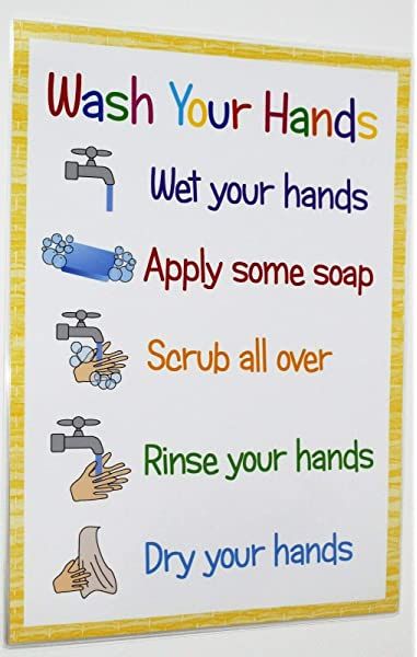 Hand Hygiene Posters, Educational Nursery, Hand Washing Poster, School Nurse Office, Teacher Info, Classroom Charts, Dramatic Play Preschool, Rules For Kids, Fun Classroom Activities