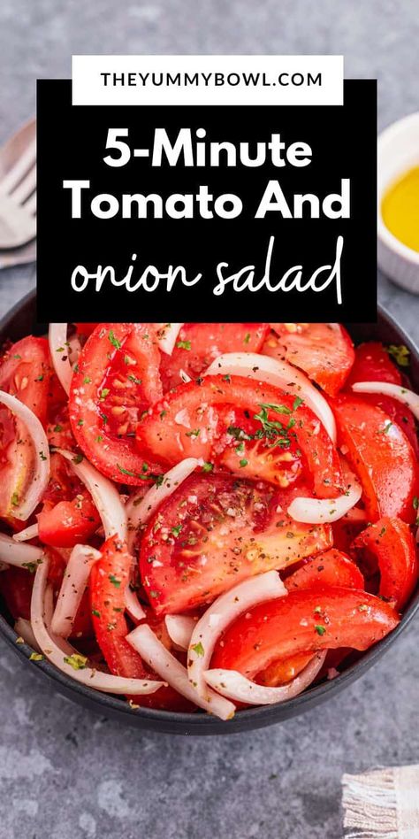 Onion Dressing Salad, Essen, Turkish Tomato And Onion Salad, Tomato And Balsamic Vinegar, Tomatoes As A Side Dish, Red Onion And Tomato Salad, Tomato Vinaigrette Salad, Easy Tomato Salad Recipes, Tomato Onion Basil Salad