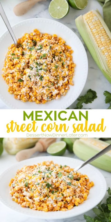 Elote Salad Canned Corn, Corn Salad Recipe Mexican, Walking Taco Bar Party Sides, Camping Buffet Ideas, Summer Dips By The Pool, Mexican Street Corn With Canned Corn, Street Corn Crockpot Recipe, Bible Study Food Ideas Recipes, Real Mexican Food Recipes Homemade