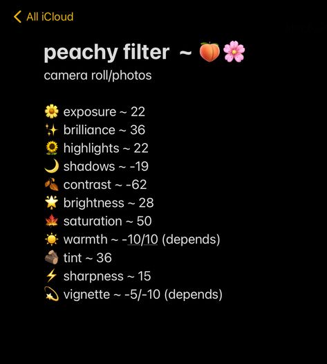 Aesthetic Filter Photos, I Phone Filter Code, How To Get Aesthetic Filters, Photo Edit Adjustments, Peach Filter Aesthetic, Cute Aesthetic Filters, Cool Tone Filter Iphone, Cute Photo Filters Iphone, Filters For Pictures Photo Editing