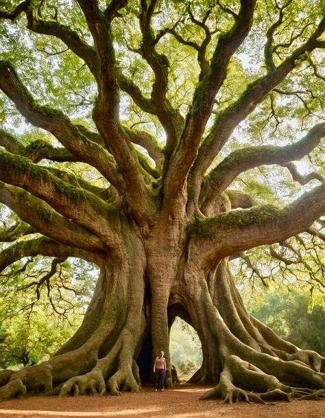 FOR THE LOVE OF TREES | Angel Oak | Facebook Ancient Oak Tree, Angel Oak Tree South Carolina, Southern Live Oak Tree, Trees With Roots, Fantasy Country, Angel Oak Tree, Tree Hollow, Angel Oak Trees, Angel Oak