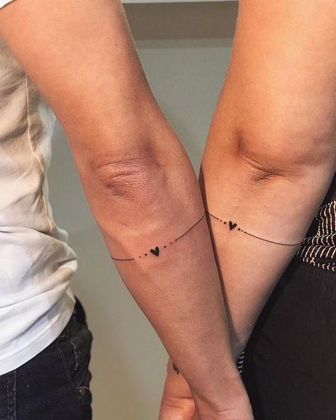 Partner Tattoos, Couple Tattoos Unique, Cute Couple Tattoos, Couples Tattoo Designs, Tattoos Geometric, Matching Couple Tattoos, Bff Tattoos, Matching Tattoo, Tattoos For Daughters