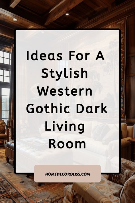 Explore these stunning ideas for creating a stylish Western Gothic Dark Living Room. Incorporate rich dark hues, vintage leather furniture, intricate textures, and eerie accents to add depth and character to your space. Embrace the mysterious allure of the Wild West combined with gothic elements for a unique and captivating ambiance in your home. Let your creativity shine through as you design a space that is both stylish and bold, perfect for those who appreciate dark aesthetics with a touch of Western Grunge House Decor, Western Living Room With Black Couch, Goth Western Aesthetic Home, Living Room Inspiration Western, Grey Couch Western Living Room, Western Gothic Living Room, Western Whimsigoth, Cozy Gothic Living Room, Goth Living Room Modern