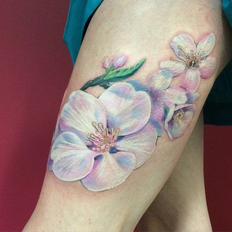 Lovely white and pastel flower tattoo by Nadine from Metamorphosis Colour Tattoos, Gold Tattoo Ink, White Flower Tattoos, Pastel Tattoo, Small Heart Tattoos, Flower Wrist Tattoos, Color Tattoos, White Ink Tattoo, Floral Tattoo Sleeve