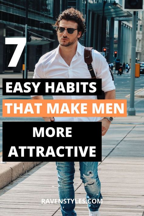 Wanna know what all attractive men have in common? These 7 common habits that all attractive men share are something anyone could replicate to instantly become more attractive! #beautyhacks #mindset #trendy #blazer #casual #sneakers #latestafrican #formal #streetwear #summer Mens Fashion Advice, Men Formal Casual Outfits, Look Attractive Tips Men, Be Attractive To Men, Black Sneakers Men Outfit, Handsome Men Outfits Casual, How To Be More Attractive Men, 30 Year Old Man Fashion, Attractive Mens Outfits