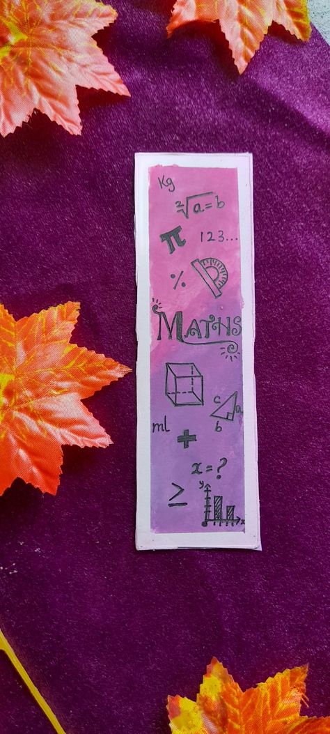 Subject oriented bookmarks for students Math Bookmark Design, Bookmark For School, Bookmarks Handmade For Teachers, Diy Bookmarks For Teachers, Drawing Ideas For Bookmarks, Cute Book Mark Ideas Easy, Book Mark For Teachers, Cute Homemade Bookmarks, Easy Bookmark Ideas Aesthetic