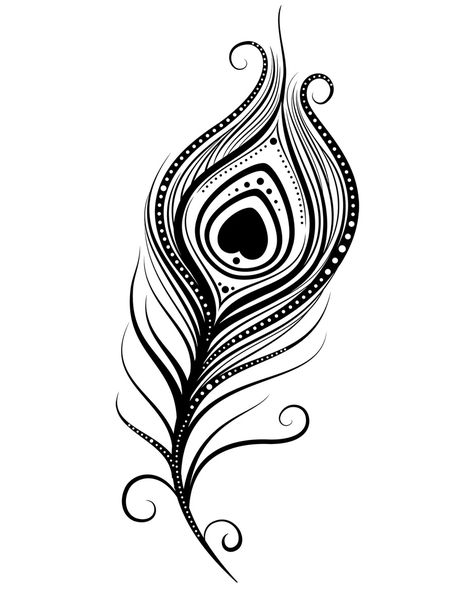 Peacock Feather Coloring Page | Clipart Panda - Free Clipart Images Peacock Tattoo, Tattoo Plume, Peacock Feather Drawing, Feather Tattoo Designs, Feather Clipart, Peacock Drawing, Feather Illustration, Peacock Feather Tattoo, Feather Drawing