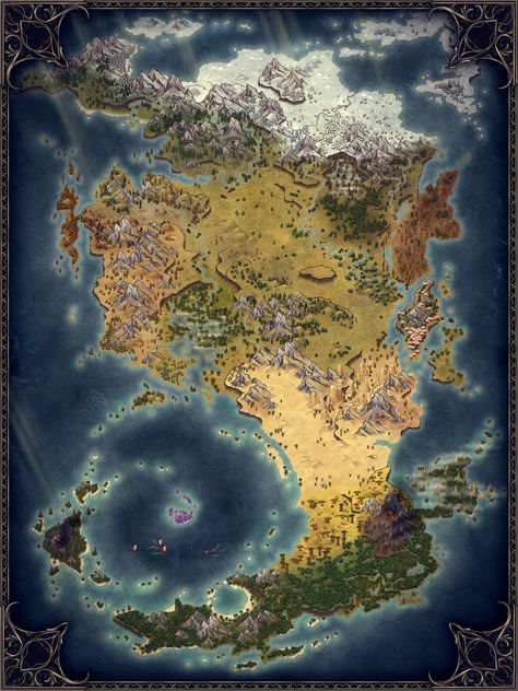 The new World | Inkarnate - Create Fantasy Maps Online Map Sketch, Fantasy City Map, Fantasy Map Making, Rpg World, Dnd World Map, World Map Design, Fantasy World Map, Tabletop Rpg Maps, Fantasy Maps