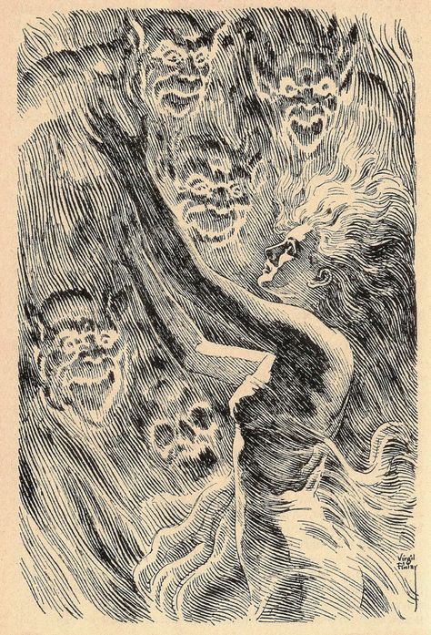 Virgil Finlay, The Four Winds, Wil Wheaton, Four Winds, Arte Sketchbook, Ap Art, Ethereal Art, Ink Illustrations, Man Photo