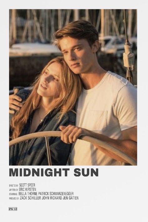 Indie Films, Midnight Film, Sunshine Movie, Midnight Sun Movie, Patrick Schwarzenegger, Iconic Movie Posters, Minimalist Movie Poster, Movie Poster Wall, Indie Movies