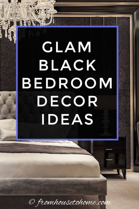 Love these decor ideas for black bedroom walls. Great inspiration for different color schemes, but I really love the ones with white trim and painted ceilings.  #fromhousetohome #bedroom #bedroomdecor #decorating #roomdesign #bedroommakeover #bedroomideas Romantic Bedroom Ideas For Couples Color Schemes, Black Feminine Bedroom Ideas, Black Bedrooms Romantic, Bedroom Accent Lighting, Dark Bedroom Lighting Ideas, Dark Red Bedroom Walls, Black Walls Bedroom Ideas, Simple Accent Wall Ideas Bedroom, Black Painted Walls Bedroom